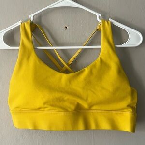 Zyia Active Yellow Light N Tight Strappy Bra Size Large